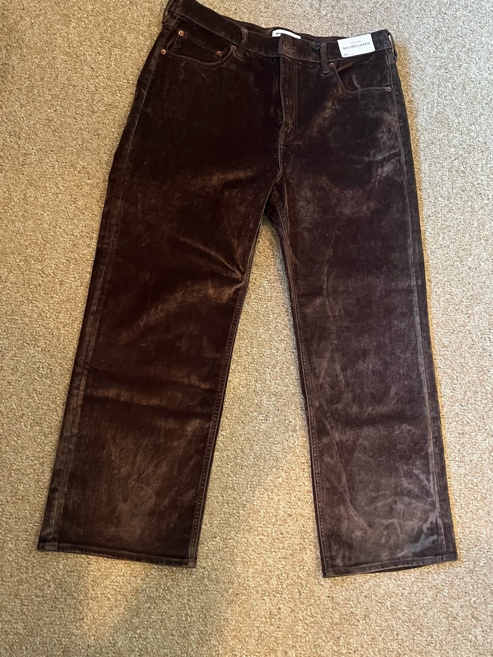 Abercrombie & Fitch Dark Chocolate Corduroy High-Rise Jeans